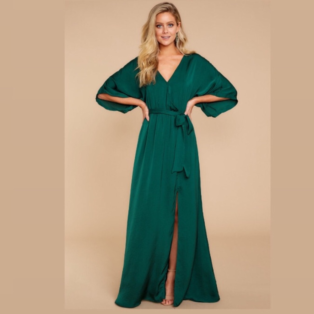 Red Dress Boutique NWT hunter green maxi dress